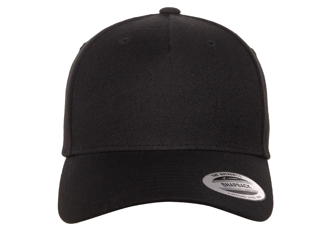 YP Classics® 5-panel premium curved visor snapback cap-DTF PRINTING