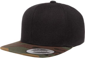 YP Classics® premium snapback camo cap - 2-tone front