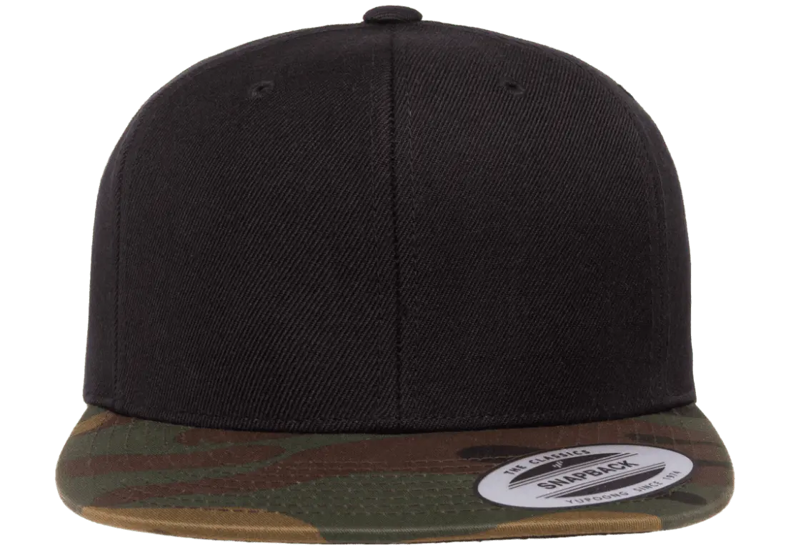 YP Classics® premium snapback camo cap - 2-tone-DTF PRINTING