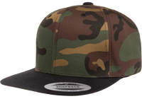 YP Classics® premium snapback camo cap - 2-tone-DTF PRINTING