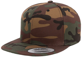 YP Classics® premium snapback camo cap front