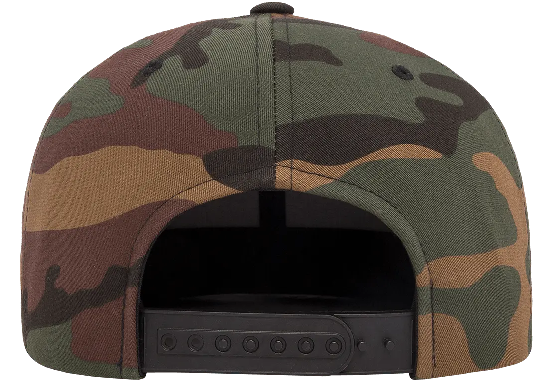 YP Classics® premium snapback camo cap-DTF PRINTING