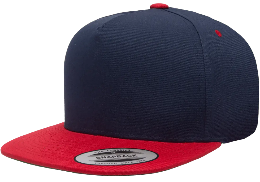 YP Classics® 5-panel cotton twill snapback cap - 2-tone-DTF PRINTING