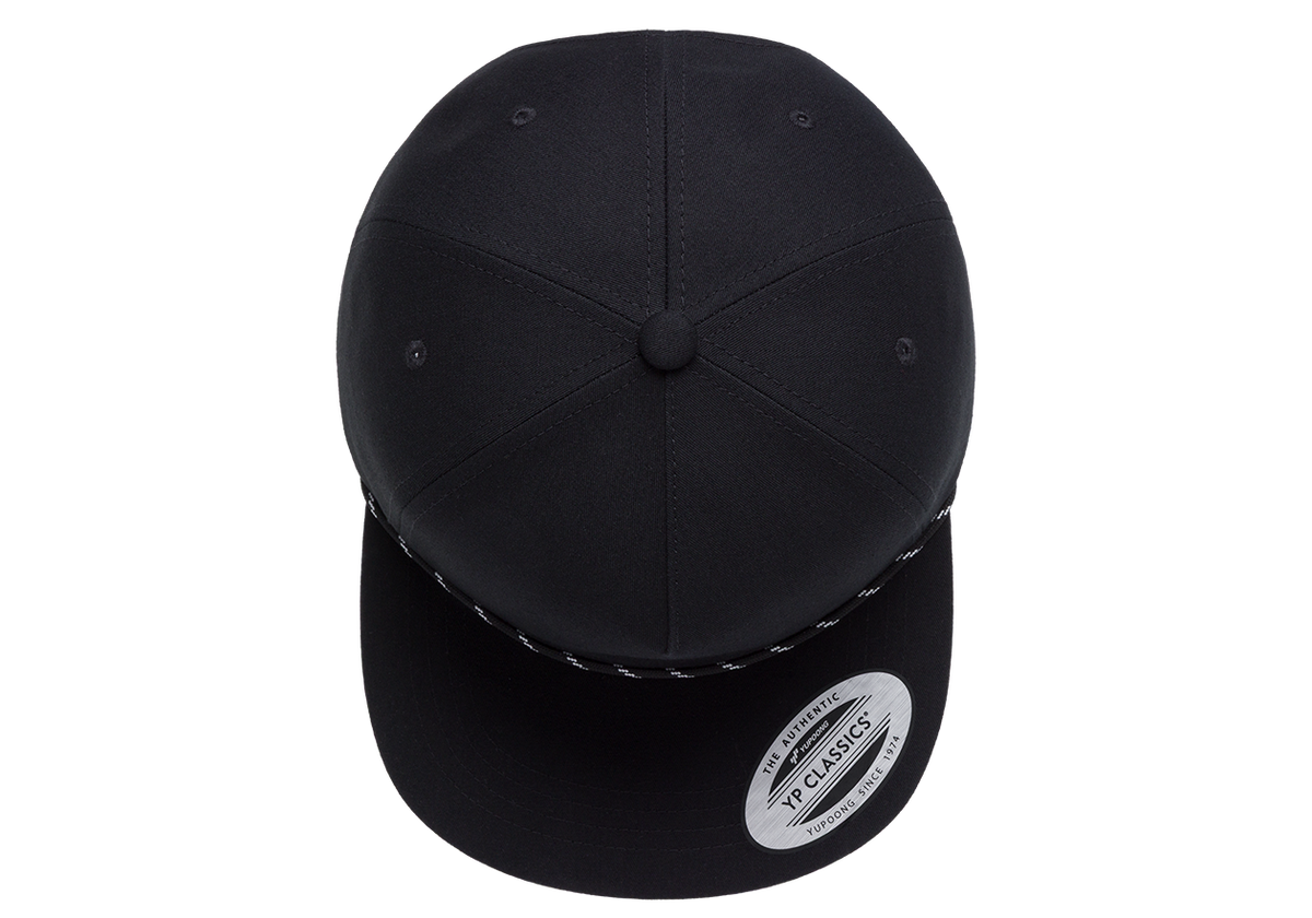 YP Classics® Lightly Structured 5-Panel Snapback Cap with Braided Rope-DTF PRINTING