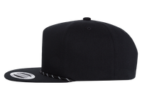 YP Classics® Lightly Structured 5-Panel Snapback Cap with Braided Rope-DTF PRINTING