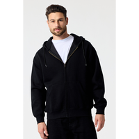 Premium (Black) Zip up Hoodie (9oz)-DTF