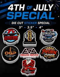 4th of July Die Cut Sticker Special!