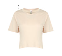 (NO MINIMUM) RELAXED FIT CROPPED TEE (Black) (Women’s)DTF PRINT