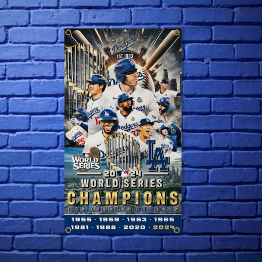 NEW! CUSTOM WORLD SERIES DODGER CHAMPION BANNER