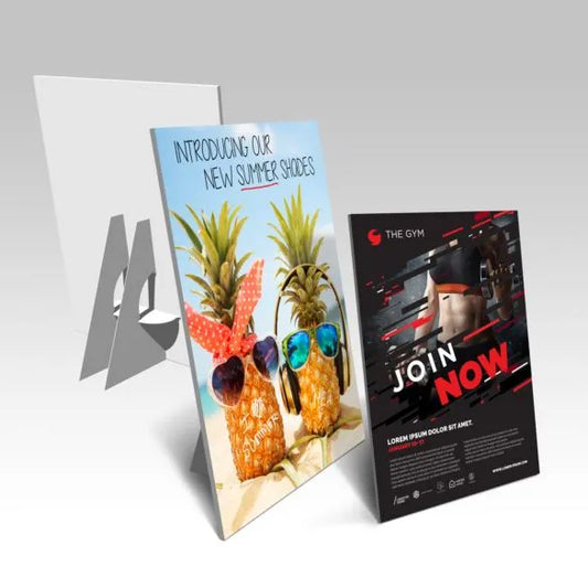 White PVC Counter Card Displays