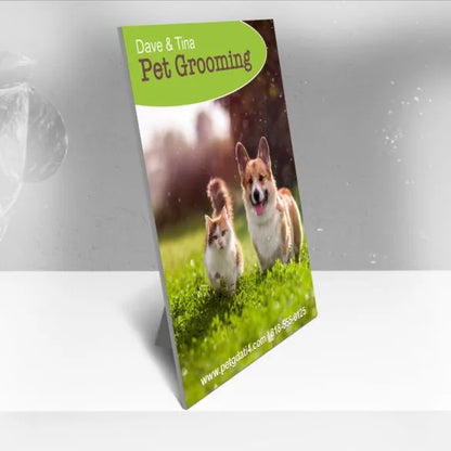 White PVC Counter Card Displays