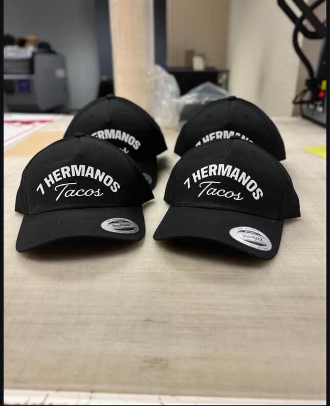 (NO MINIMUM) Printed Hats (Snap Backs  Curved Visor)