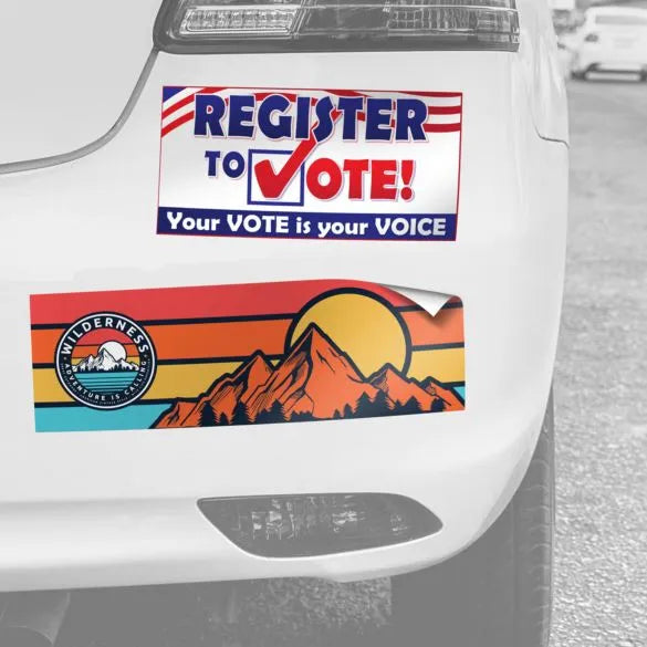 Adhesive Vinyl Bumper Sticker (3"x8")