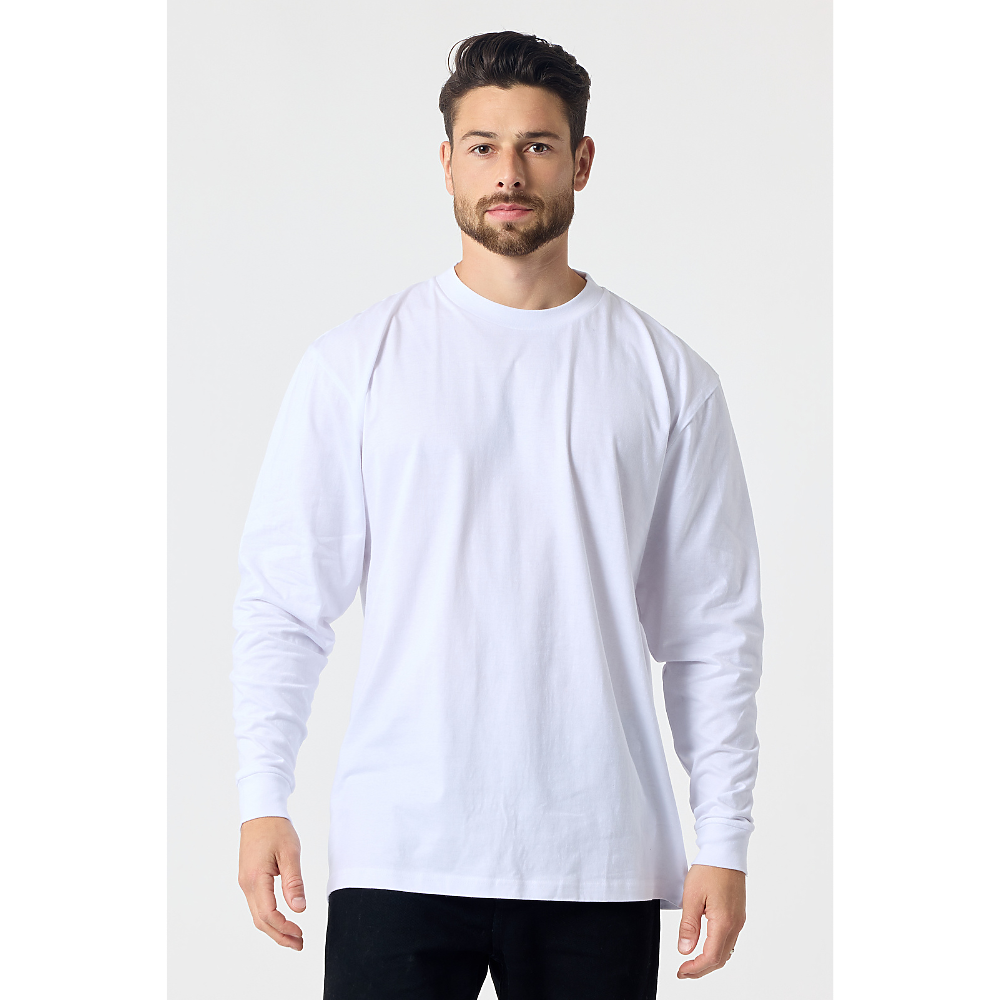 MEN'S HEAVY LONG SLEEVE TEE (6oz.) -DTF
