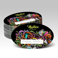 Plastic Oval Business Cards