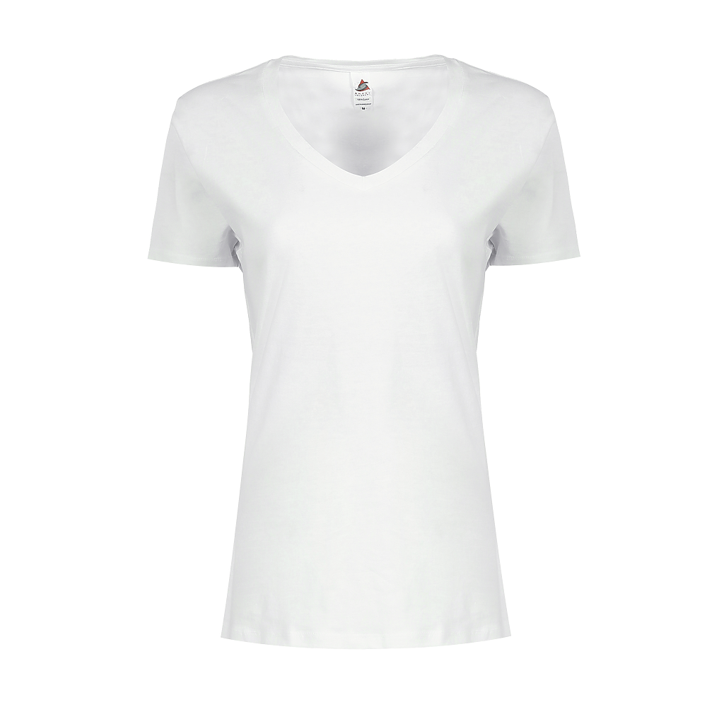 WOMEN'S ESSENTIAL V-NECK TEE (4.3oz.)-DTF